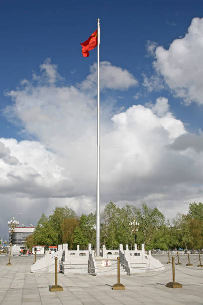 istock Chinese Flag Flying Over Lhasa 172853058