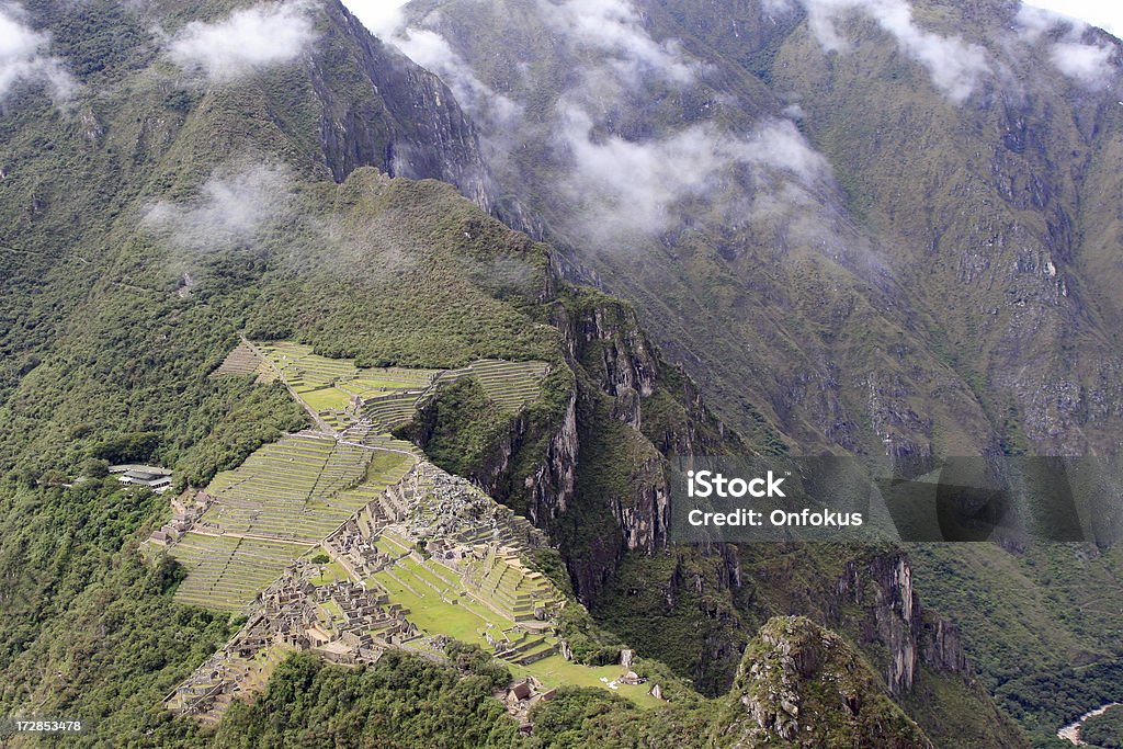 Huayna Picchu Monutain Summit Looking at Machu Picchu, Peru Machu Picchu, Peru Built Structure Stock Photo