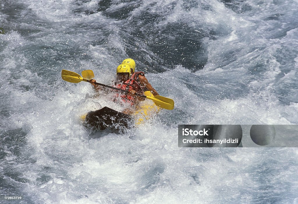 - Rafting - Lizenzfrei Wildwasser-Floßfahrt Stock-Foto