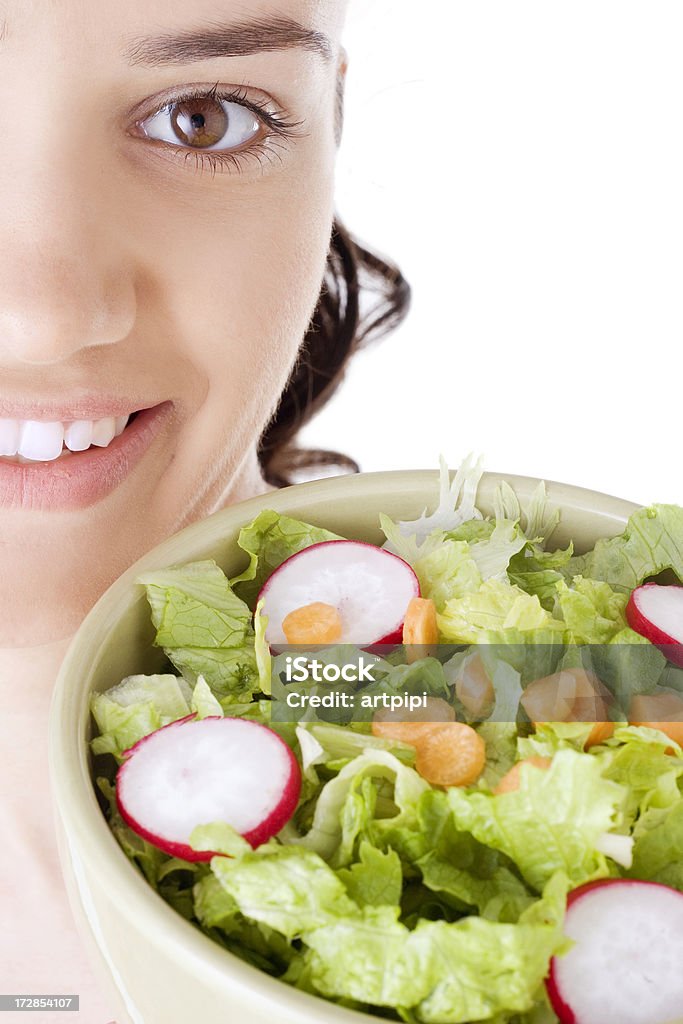 Свежий зеленый салат - Стоковые фото Вертикальный роялти-фри