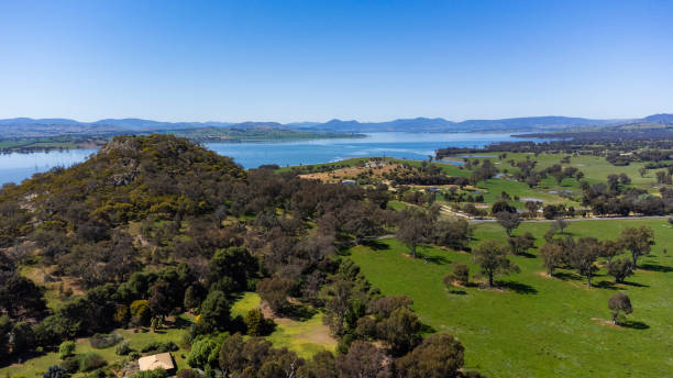 istock Aerial View Farmland and Hume Dam 1728543507
