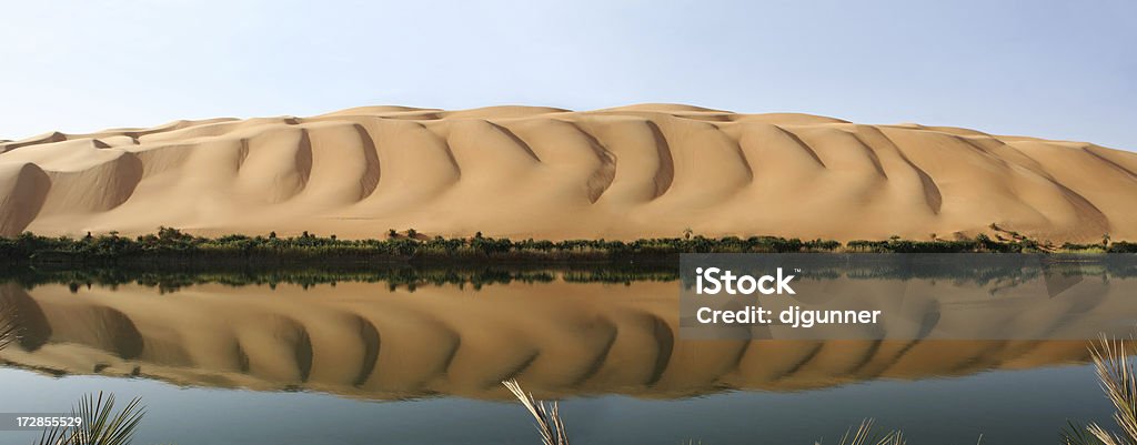 Oasis Panorama A panoramic shot of an Oasis in Southern Libya. More landscapes. Africa Stock Photo