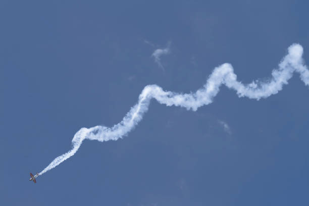 istock Stunt aircraft against blue sky 172855839