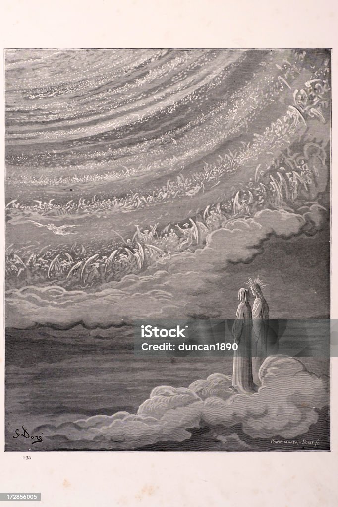 Der neunte heaven - Lizenzfrei Dante - Italienischer Dichter Stock-Illustration