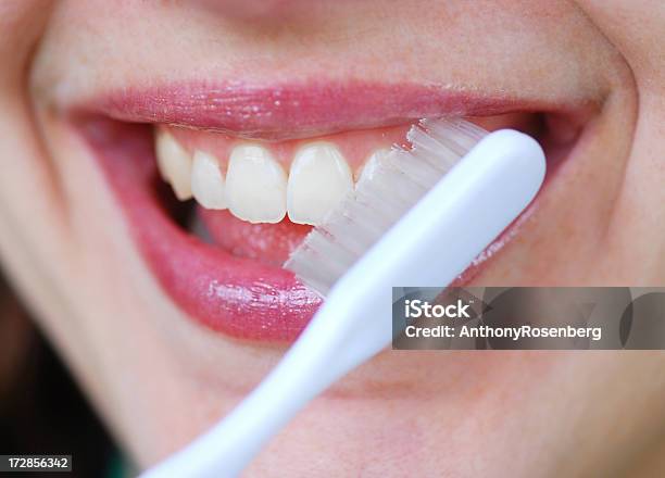 Lavarse Los Dientes Foto de stock y más banco de imágenes de Adulto - Adulto, Adulto de mediana edad, Belleza