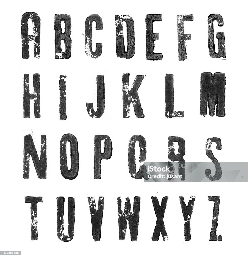 Tipografía mayúscula alphabets de la A A la Z - Foto de stock de Letra de imprenta libre de derechos