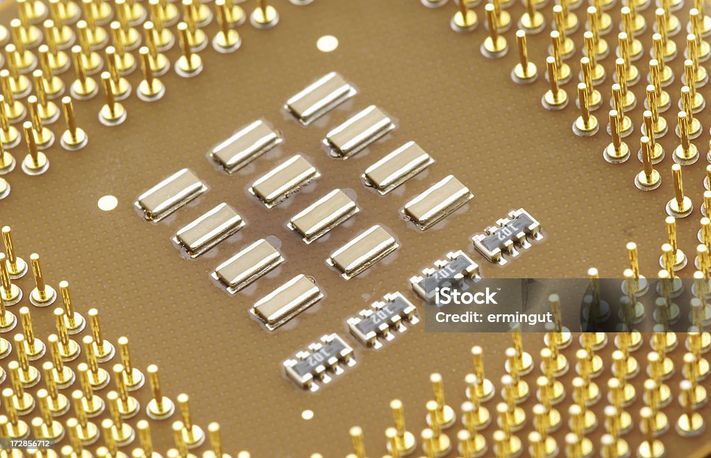 Oro CPU primer plano - Foto de stock de Abstracto libre de derechos