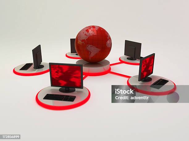 Globales Netzwerk Stockfoto und mehr Bilder von Austauschen - Austauschen, Büro, Computer