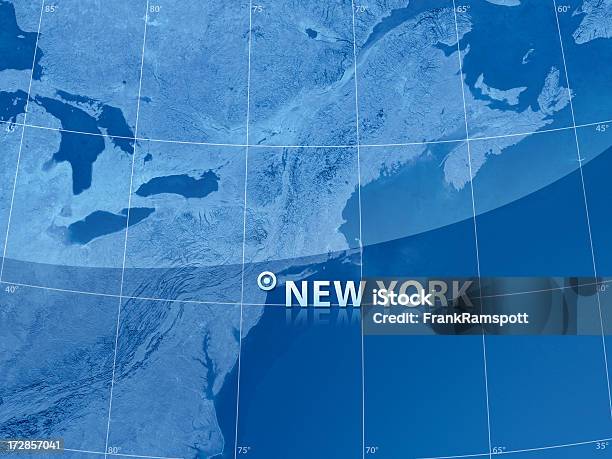 World City New York Stockfoto und mehr Bilder von Topografische Karte - Topografische Karte, Blau, Breitengrad