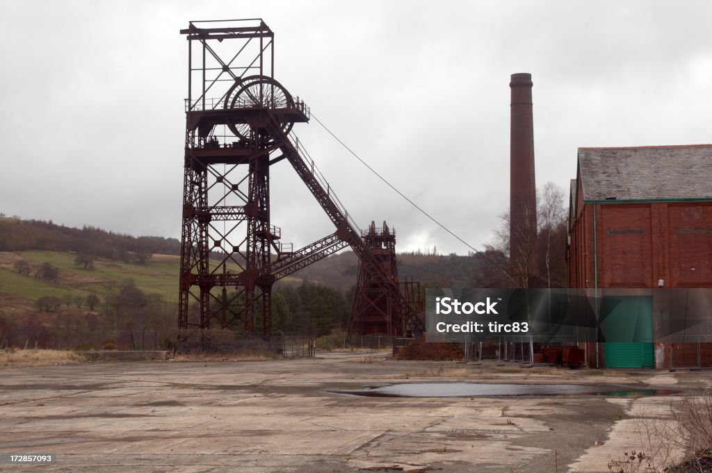 Welsh coalmine pithead g Welsh coalmine pithead Coal Mine Stock Photo