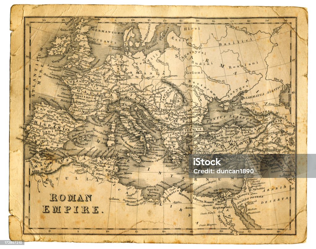 Römischen Empire - Lizenzfrei Karte - Navigationsinstrument Stock-Illustration