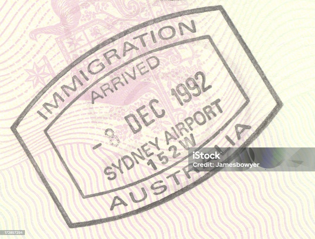 Иммиграция в Австралии - Стоковые фото Волнистый роялти-фри