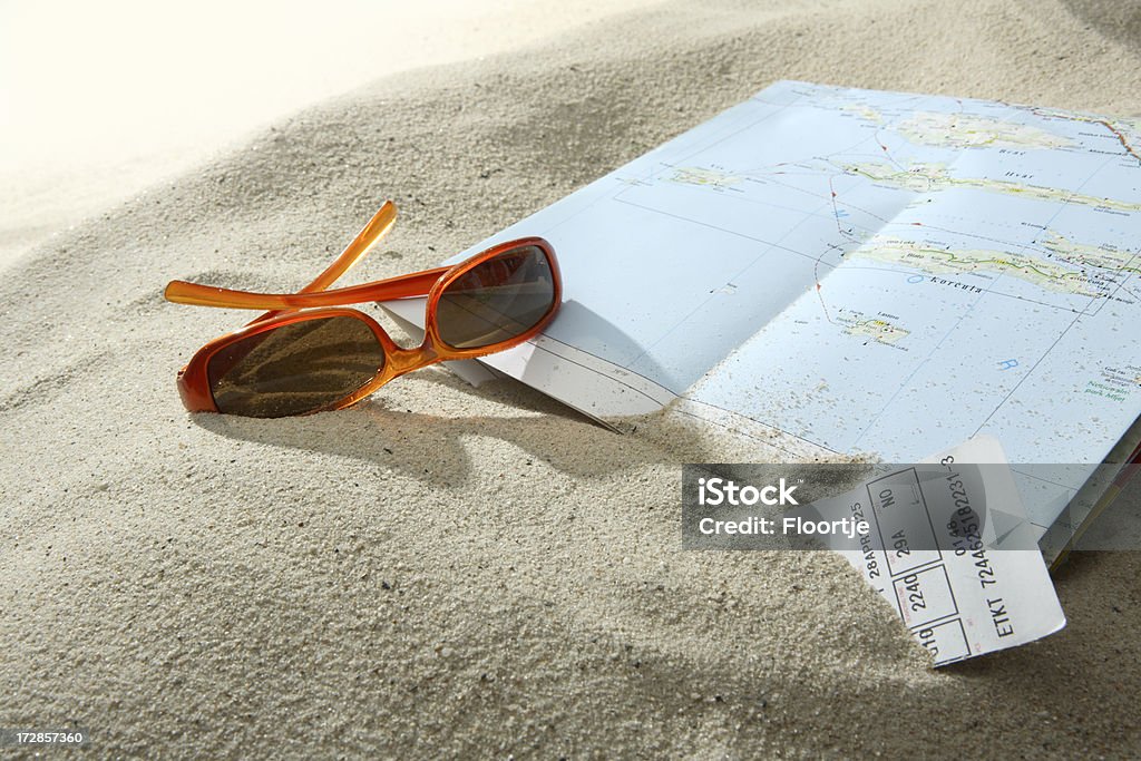 Strand Fotos: Sommer-Planung - Lizenzfrei Flugtickets Stock-Foto