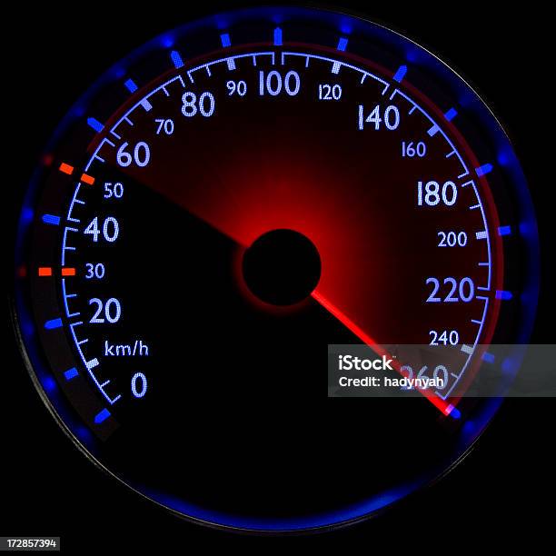 Die Blue Tachometeradiabatischer Von 50 Auf 80 Kmh Stockfoto und mehr Bilder von Tachometer