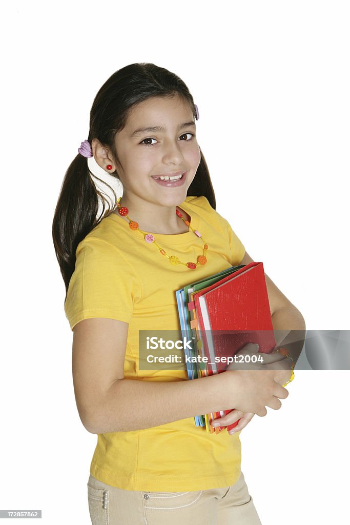 Sonriente niña en edad escolar - Foto de stock de 8-9 años libre de derechos