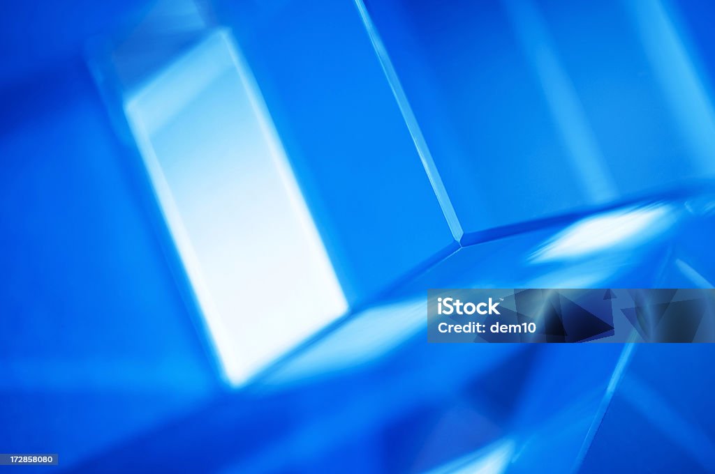 Blue Cube "Abstract glass cube,very shallow depth of field" Abstract Stock Photo