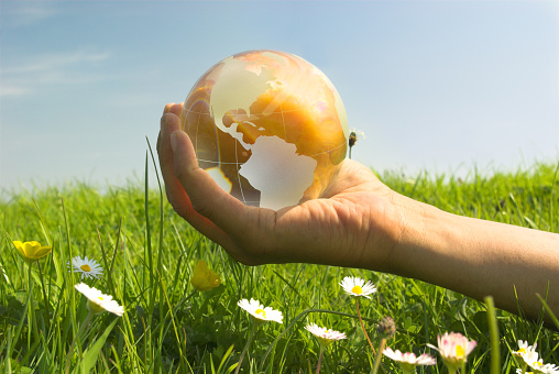 globe held in field