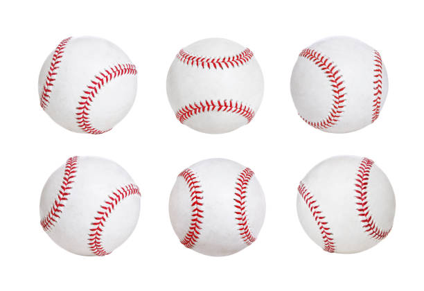 isolado bola de beisebol (xxl - six objects imagens e fotografias de stock