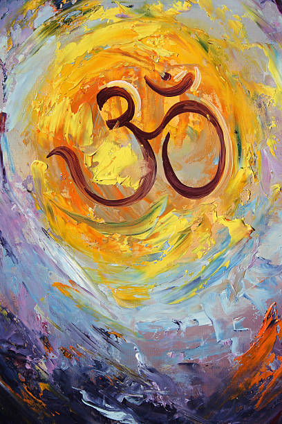 Aum background Aum Symbol om symbol stock pictures, royalty-free photos & images