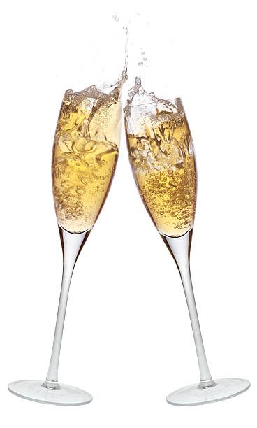 Celebration toast with champagne. stock photo