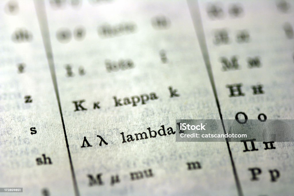 Grecki Litera lambda w słowniku - Zbiór zdjęć royalty-free (Algebra)