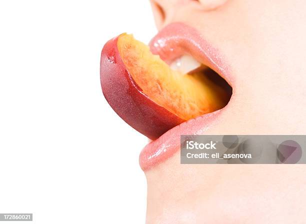 Peach Taste Stock Photo - Download Image Now - Adolescence, Adult, Adults Only