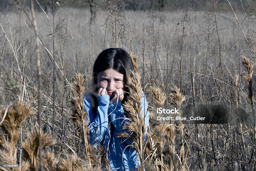 Lost series A little girl lost. Abandoned Stock Photo