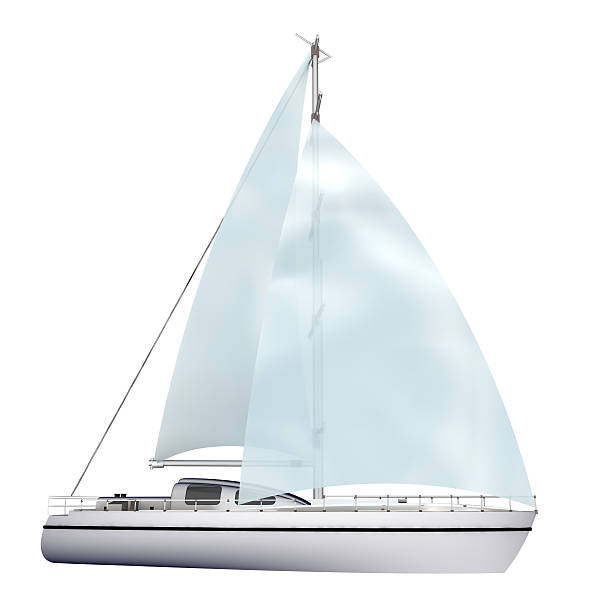 Yacht Yacht. Isolated in White. sailing ship stock pictures, royalty-free photos & images