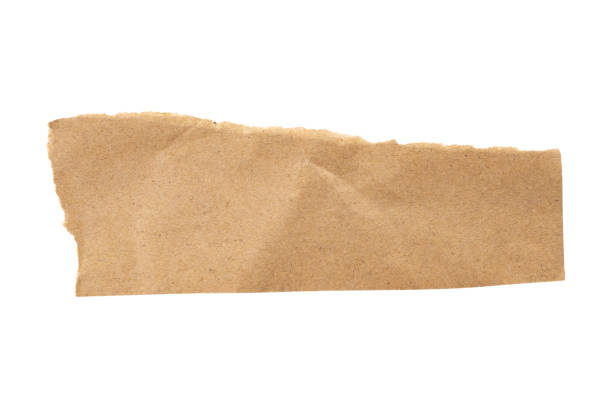 istock Brown Cardboard paper piece isolated on white background 1728605210