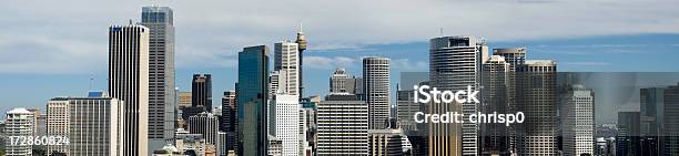Sydney Skyline Panorama Stock Photo - Download Image Now - Aerial View, Australia, Blue