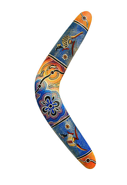 istock Australian colorful boomerang on white background 172861032