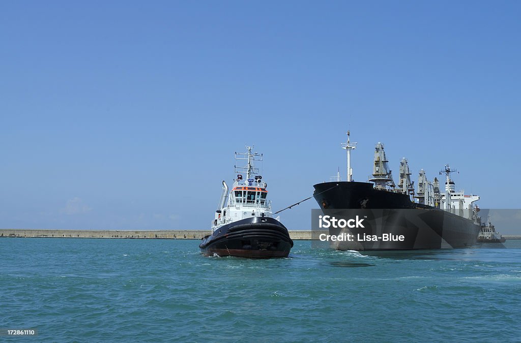 Rimorchiatore, nave Container Cargo - Foto stock royalty-free di Rimorchiare