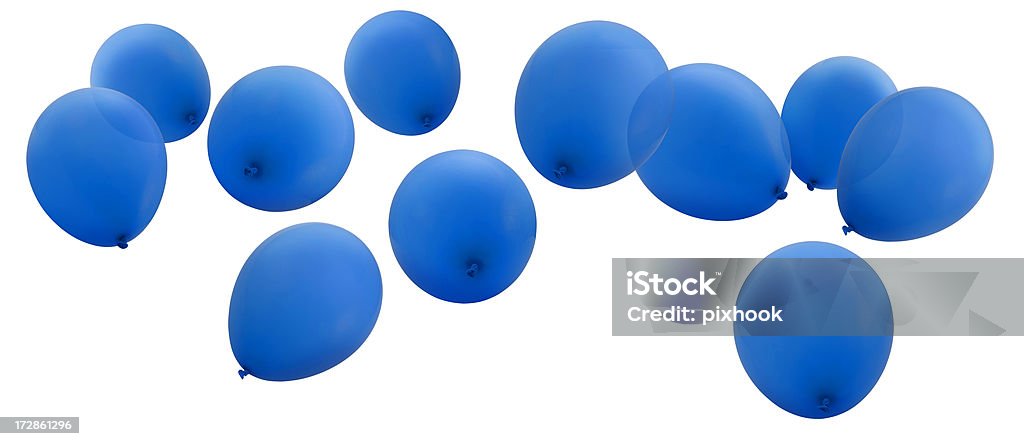 Niebieskie Balony - Zbiór zdjęć royalty-free (Balon)