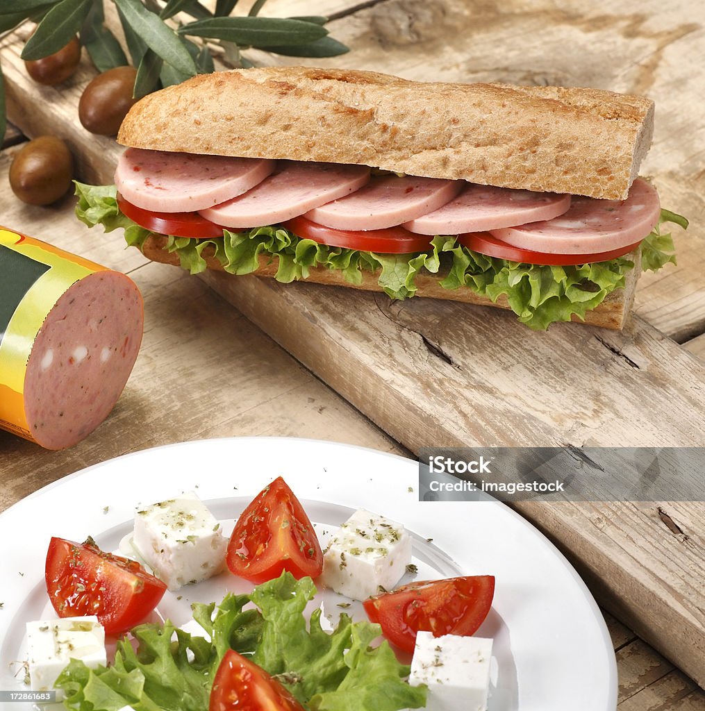 Panino al prosciutto - Foto stock royalty-free di Alimentazione non salutare