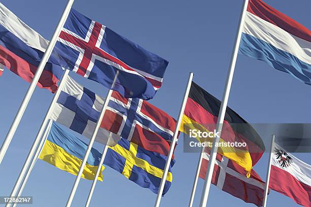 Foto de Bandeiras e mais fotos de stock de Azul - Azul, Bandeira, Bandeira Nacional Europeia