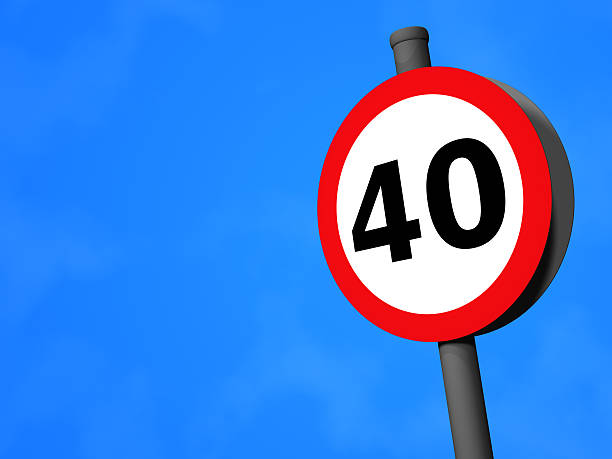 istock UK Traffic Sign - 40mph Speed Limit 172863470