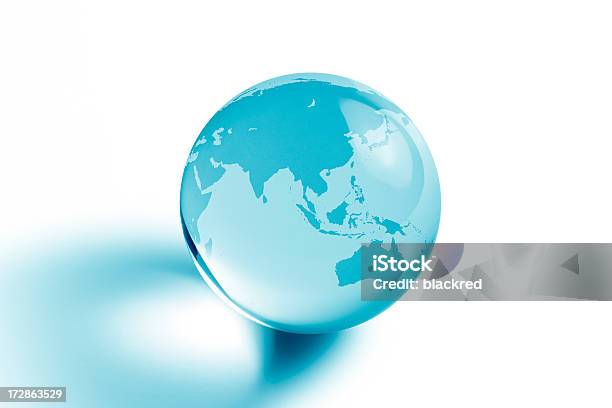 Blue Planet Asia And Australia Stock Photo - Download Image Now - Planet - Space, Planet Earth, Glass - Material