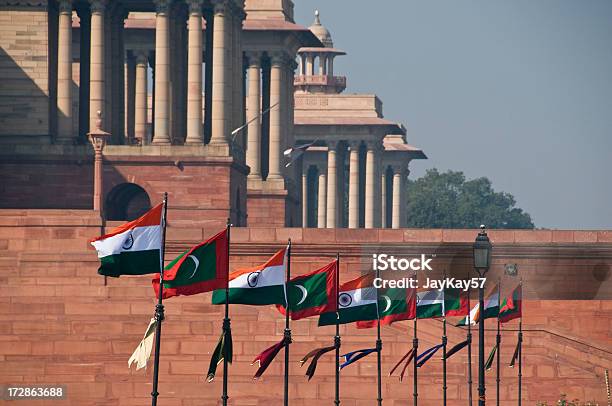 Indian Flags Stock Photo - Download Image Now - Indian Flag, Delhi, Architectural Feature