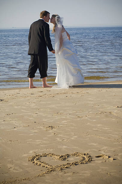 istock Wedding couple  at the beach 172864210