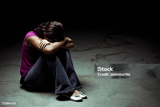Teen In Depression Stock Photo - Download Image Now - Women, Crying, Depression - Sadness