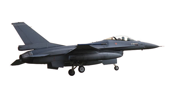 istock F-16 isolated on white in landing configuration 172864726