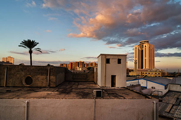 skyline di tripoli/libia - libya tripoli libya libyan culture roof foto e immagini stock