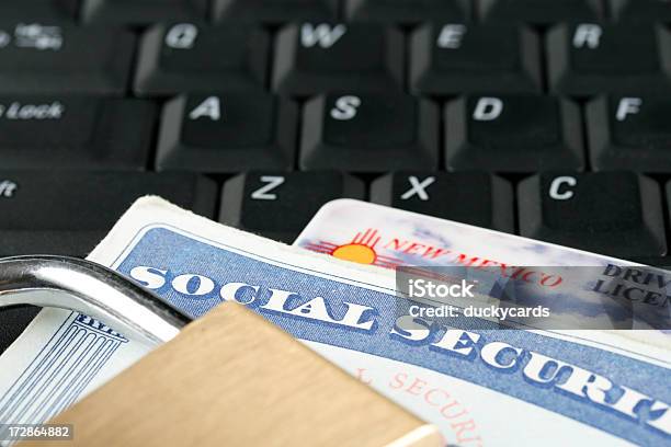 Online Security Stock Photo - Download Image Now - Driver's License, Close-up, Social Security Card