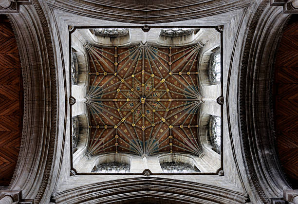 cattedrale di peterborough soffitto - cave church foto e immagini stock