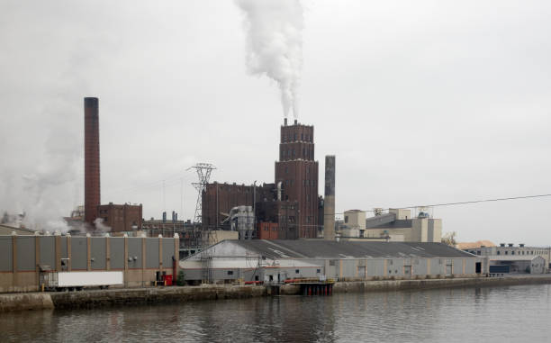 istock Factory chimneys and smoke pollution 172865226