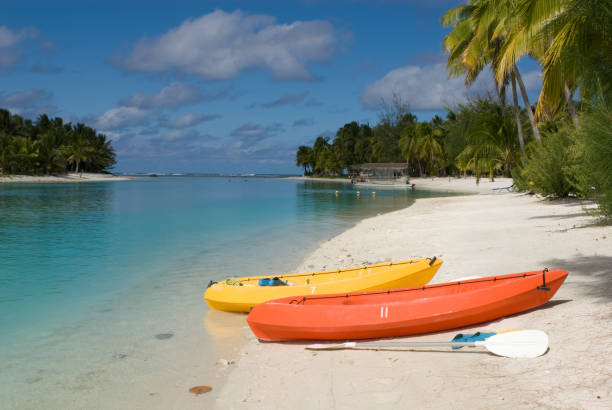 istock Two canoes in the South Pacific 172865923