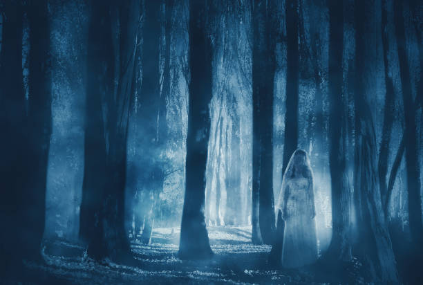 istock High contrast image of a scary ghost in the woods 1728659426
