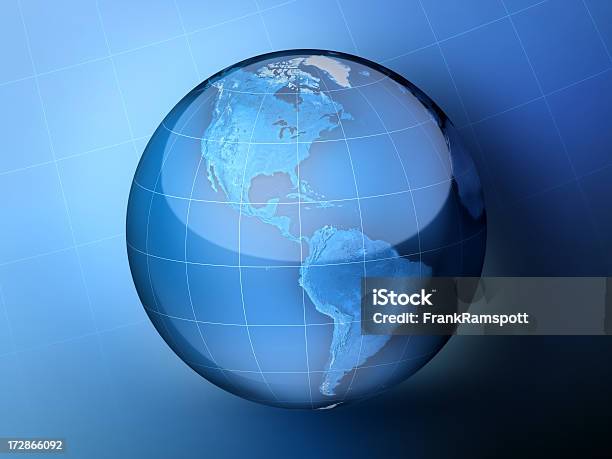 Blue Globe America Stock Photo - Download Image Now - Atlantic Ocean, Blue, Caribbean