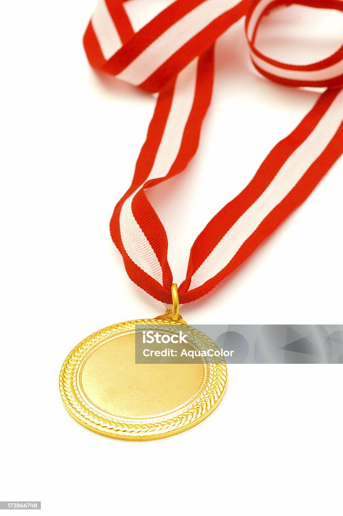 Medaglia d'oro - Foto stock royalty-free di Bianco