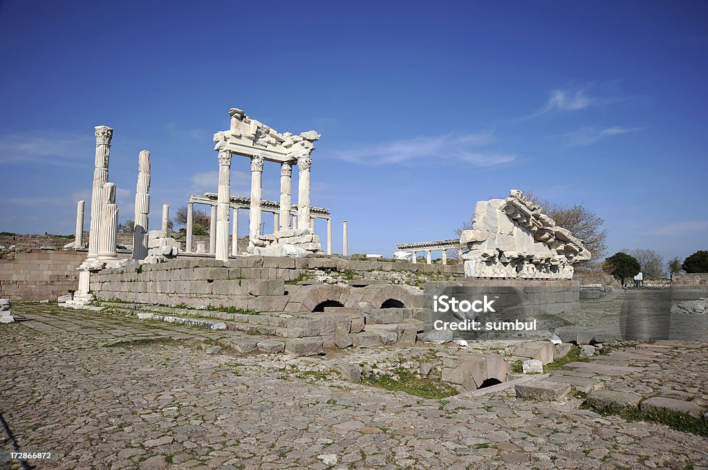 Trajan-Tempel, dem Pergamon - Lizenzfrei Altes Griechenland Stock-Foto